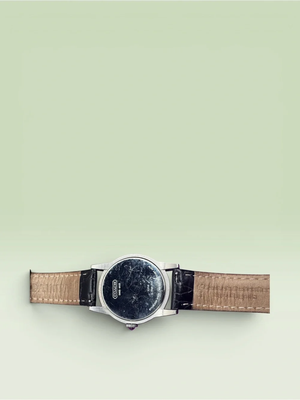 Coach Carlyle Croc Embossed Watch
